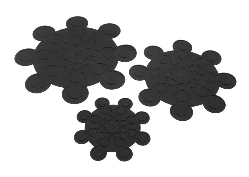 Kuhn Rikon Geo Pan & Dish Protector 3pcs Set Black