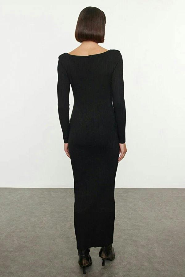 WOVCOR Mercerized Look Maxi Knit Long Dress