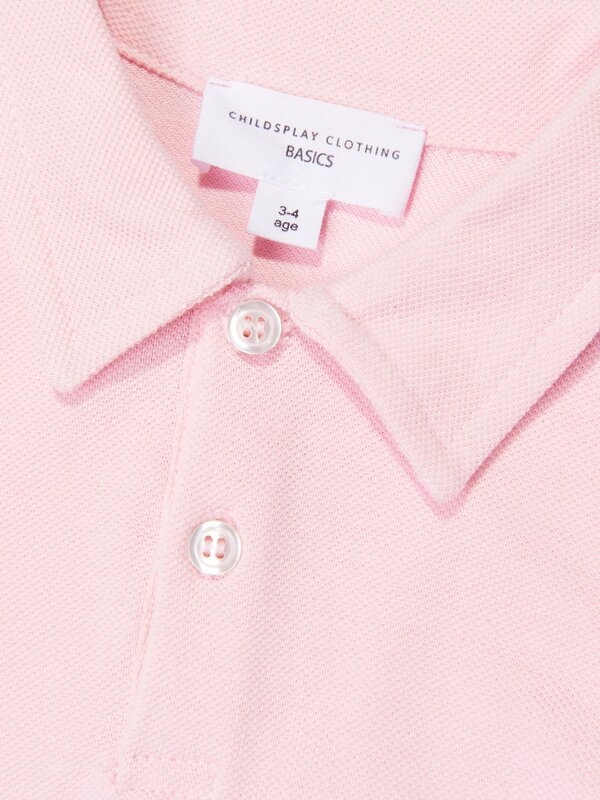Childsplay Basics Boys Short Sleeve Polo Shirt in Pink
