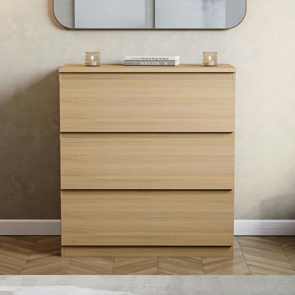 Vida Designs Denver 3 Drawer Chest, Black