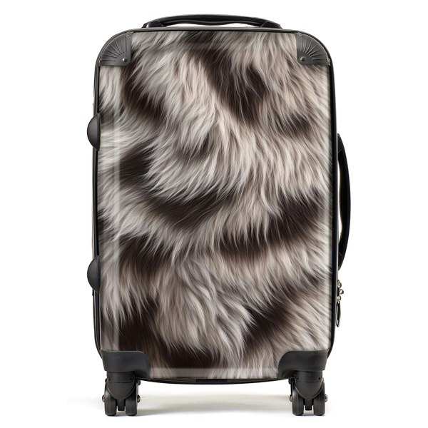 Warren Reed Mink Fur Print Suitcase