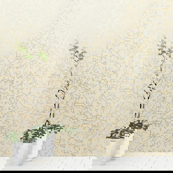 Angles gold and cream wallpaper