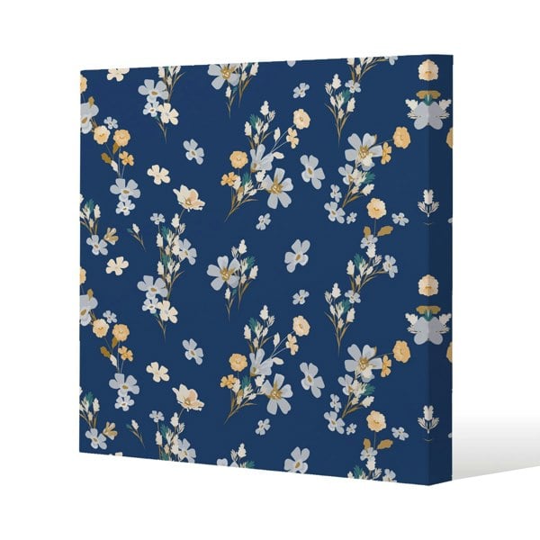 Benjamin Tate Design Blue & Yellow Bunches (Canvas Print)