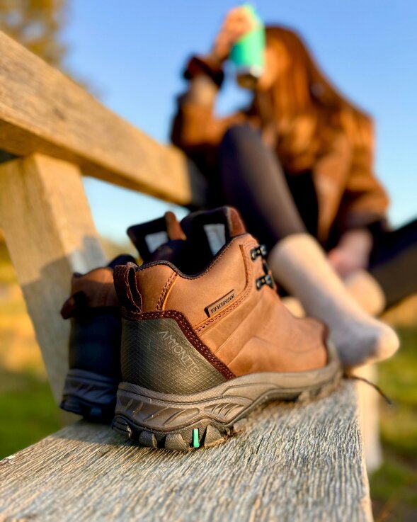 AMMONITE Women's Waterproof Hiking Boots | Runswick Brown