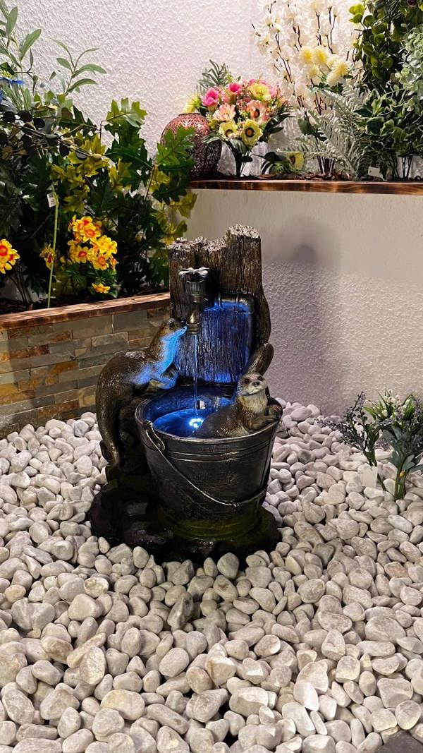 Tranquillity Water Features Otters at Tap Animal Animal Fountain Water Feature