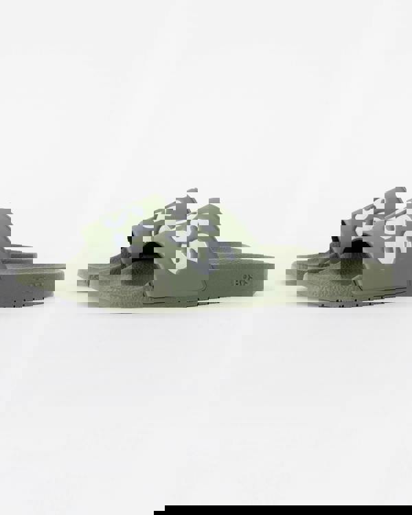 BOSS Orange Aryeh Mens Italian-Made Slides With Large Logo Detail - Open Green 351