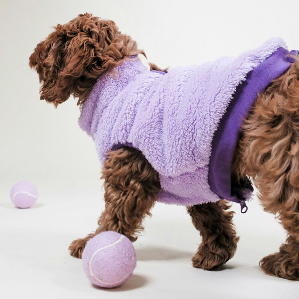 Barc London Sherpa Fleece Dog Vest - Lilac