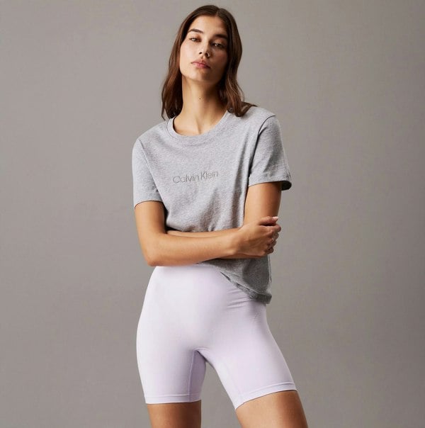 Calvin Klein CK 100% COTTON Womens Lounge T-Shirt Grey Heather