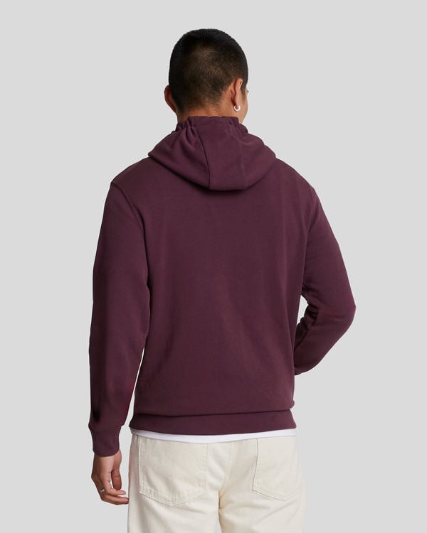 Lyle & Scott Plain Rich Hoodie - Burgundy