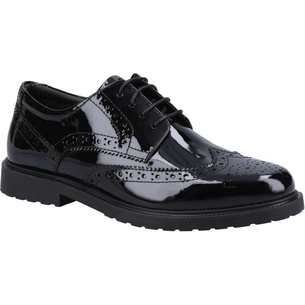 Hush Puppies Verity Brogue Women's Shoes in Patent Black