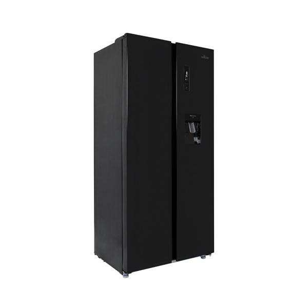 Willow 430L American Style Fridge Freezer WSBS84DB - Black