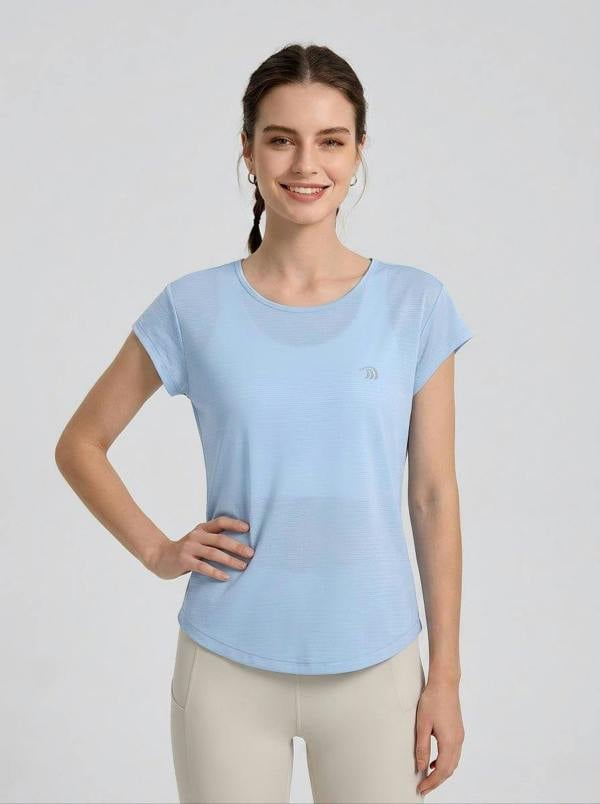 Anniou Women's Cooling Mesh T‑Shirt - light blue