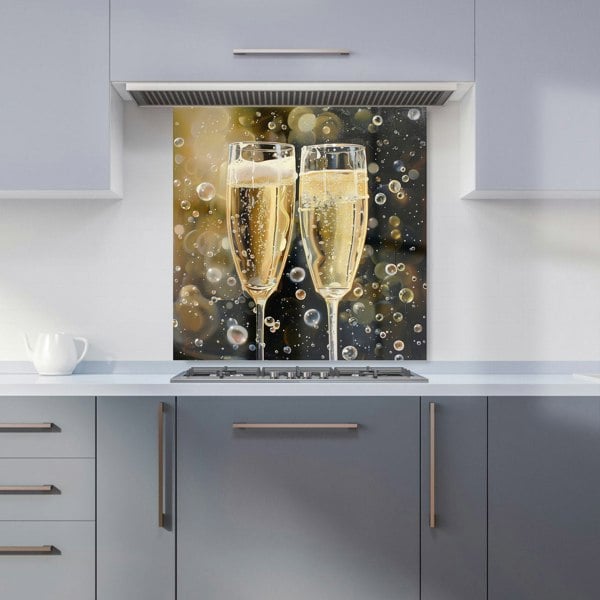 Warren Reed - Designer Splashart Bubbly Champagne Flues Kitchen Splashback