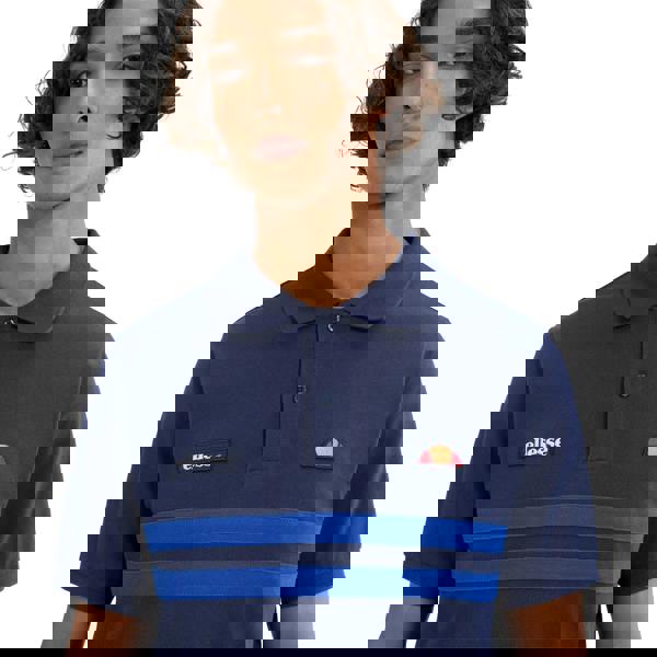 Ellesse Mens Muccia Pique Polo Shirt - Navy/Blue - 