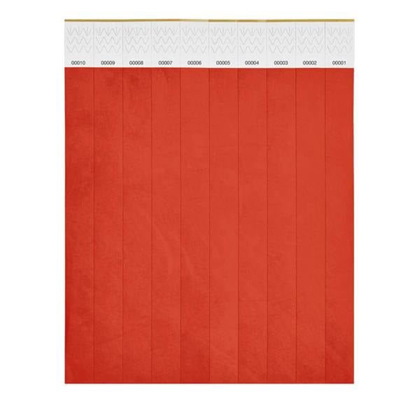 MidOcean Tyvek Wristband (Pack of 10) - Red - 