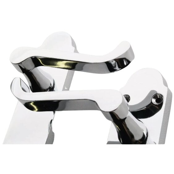EDH Door Hardware Polished Chrome Victorian Scroll Door Handles on Shaped Backplate – 170mm x 40mm