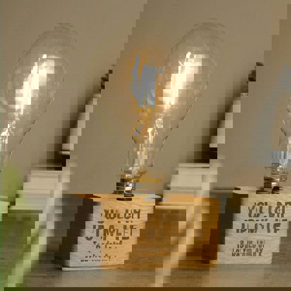 Personalised Memento Company Personalised You Light Up My Life LED Bulb Table Lamp