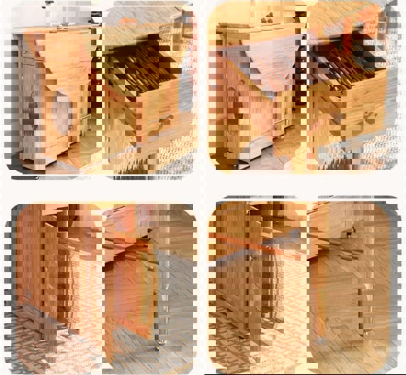 Ainsley Folding Extendable Dining Table, Wood with folding round dining table