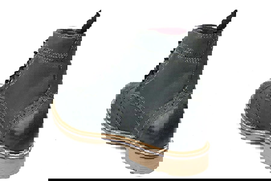 Frank James Bexley Leather Lace Up Brogue Rubber Sole Mens Boots