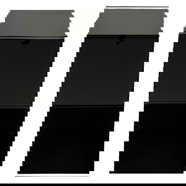 Furniture To Go Joliet 1 Drawer Wallmounted Bedside Table in Matt Black