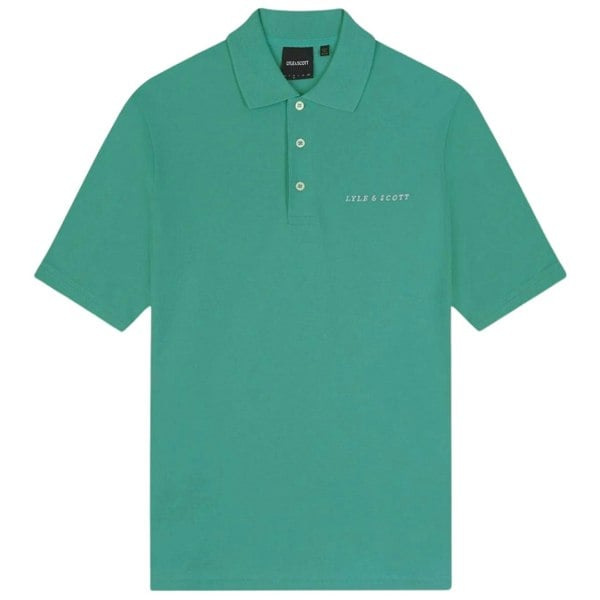 Lyle & Scott Plain Embroidered Logo Wilton Green Polo Shirt