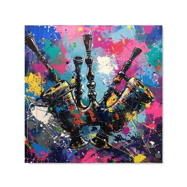 Warren Reed - Designer Scottish Bagpipes Splashart Kitchen Splashback