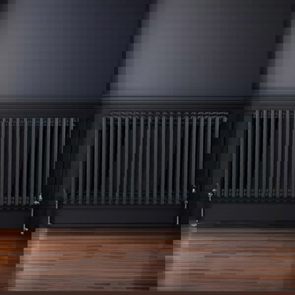 Monstershop Traditional 3 Column Radiator - 600 x 1462mm - Anthracite Grey