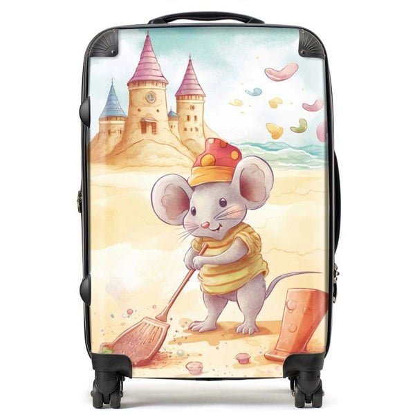 Warren Reed Mouse On A Beach Holiday Suitcase