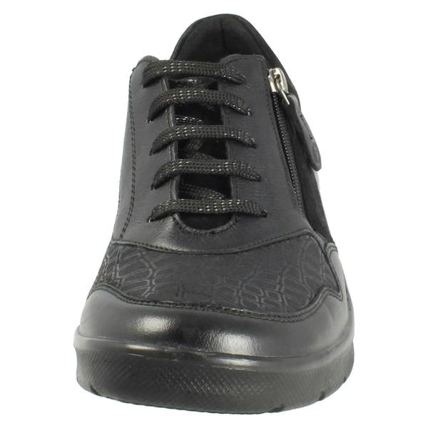 Padders Ladies Padders Dual Fitting Lace Up Casual Shoes Indigo