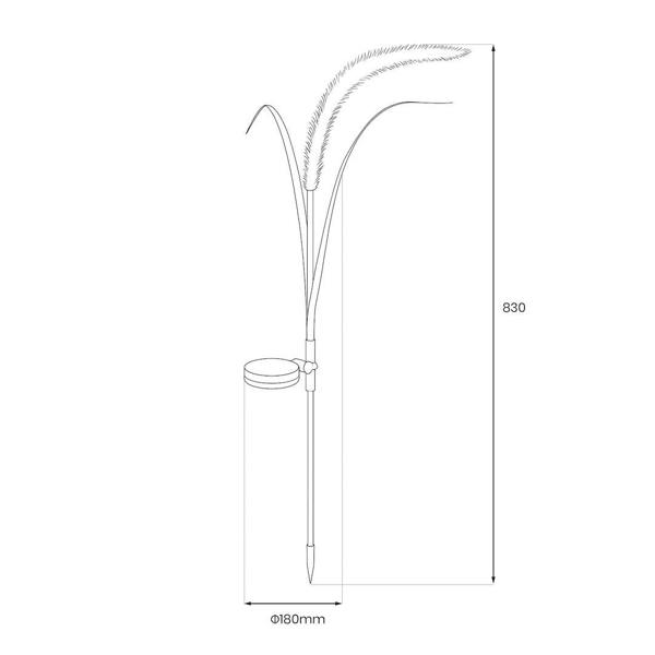 Milagro Setaria Solar Lamp 3000K Ip44 Green