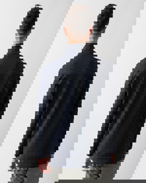 BOSS Green Sweat 1 Mens 1/4 Zip Sweatshirt with Contrast Piping - Dark Blue 402