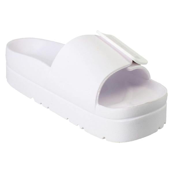 Spot On Ladies Spot On Adjustable Buckle Slip On Sliders Sandals F12098