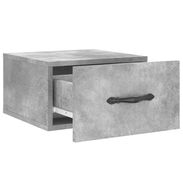 Berkfield Wall-mounted Bedside Cabinet Concrete Grey 35x35x20 cm