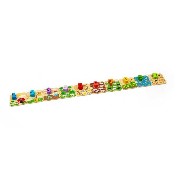 Bigjigs Toys Wooden 1-10 Tile Puzzle