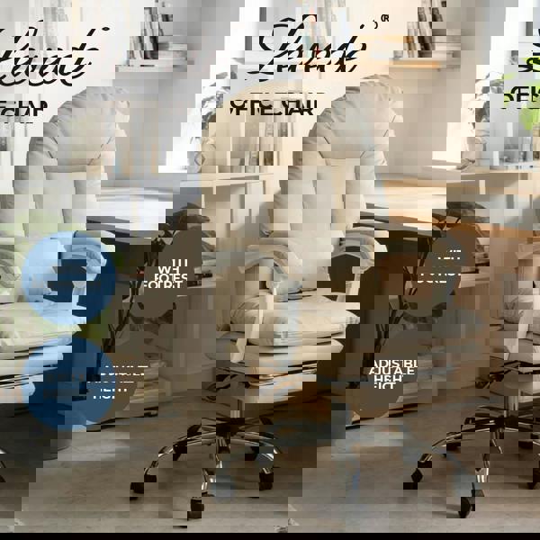 Levede Office Chair Ergonomic Executive Chair Heavy Duty  155°Reclining Leather