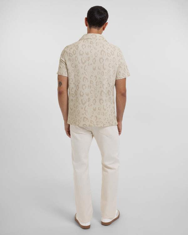 Steel & Jelly Northolt - Leopard Jacquard Short Sleeve Shirt