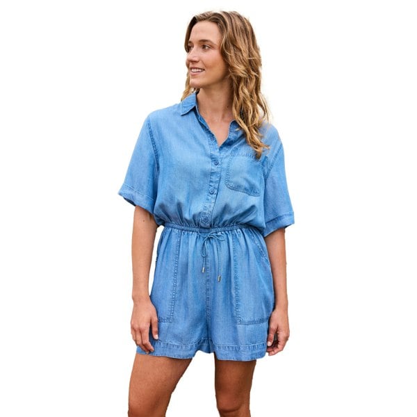 Animal Womens Olivia Playsuit - Light Blue