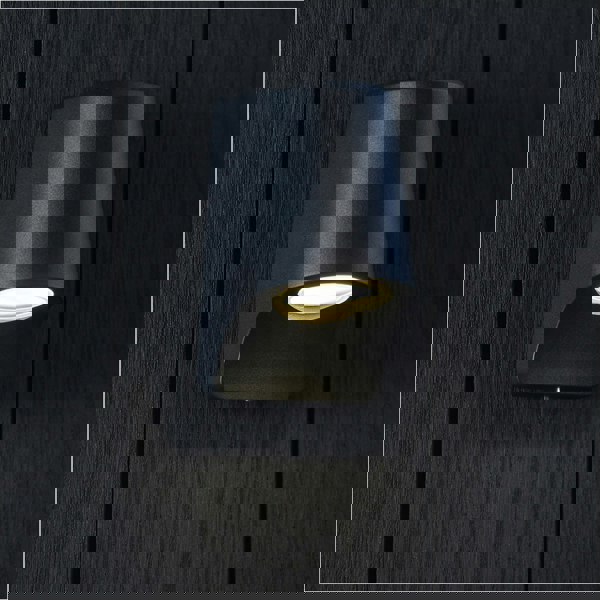 IP44 Outdoor Wall Light - Textured Black Die Cast Aluminimum - Bgarage Porch Lamp