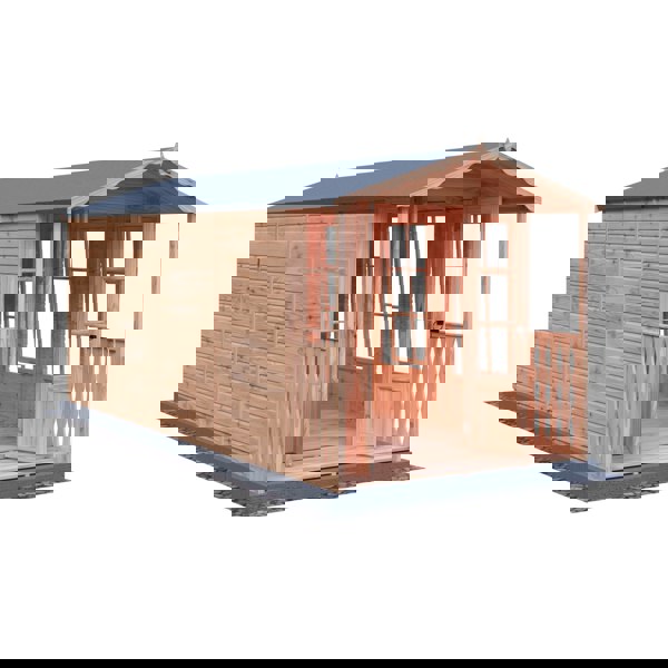 Shire Westminster & Verandah 13x7 12mm interlock Clad wooden Summerhouse - Best Shed