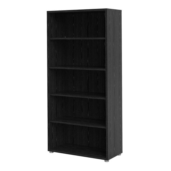 Furniture To Go Prima Bookcase 4 Shelves in Black Woodgrain