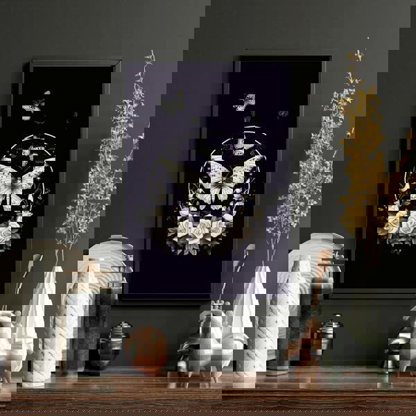 Butterfly Art Wall Decor | Set of 2 Dark Academy Wall art Prints