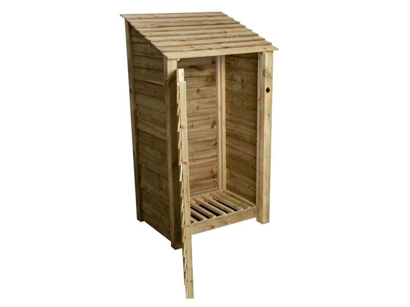 Arbor Garden Solutions Wooden Log Store with Door W-99cm, H-126cm Or 180cm, D-88cm