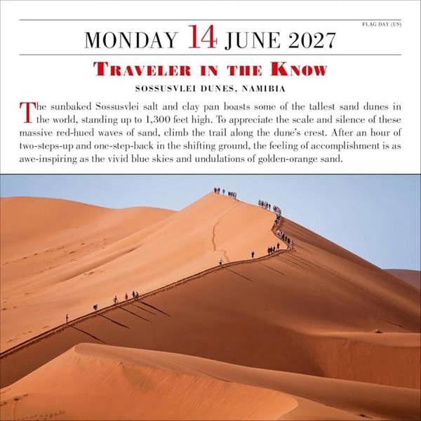 1,000 Places To See Before You Die Desk Calendar 2027, Desk Calendars, Day To View, Travel, Gift
