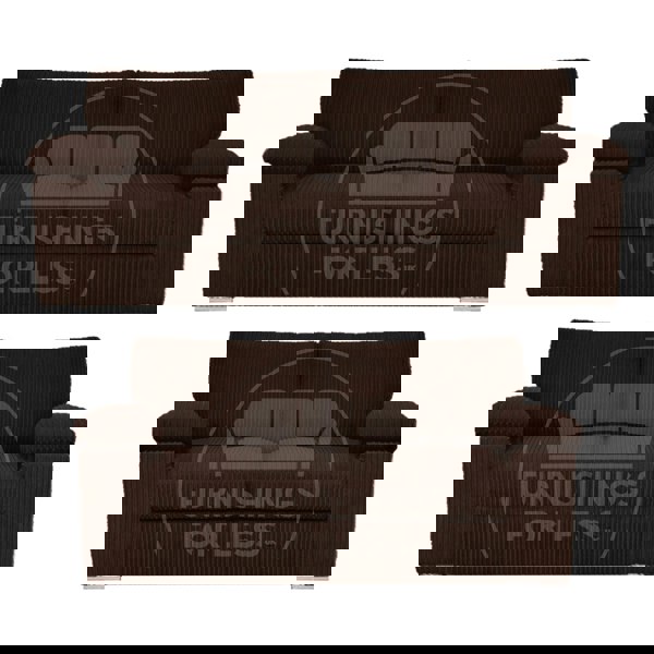 Furnishings For Less Delta Full Jumbo Cord 3 + 2 Seater Sofa Suite