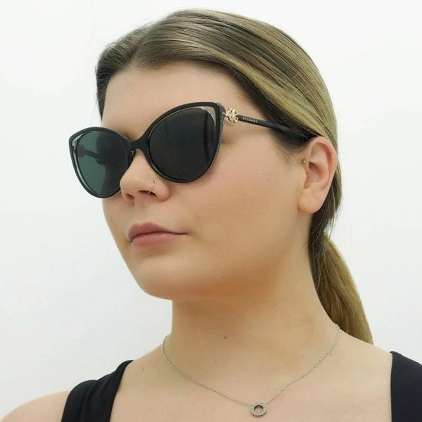 Bvlgari Sunglasses BV8246B 538187 Black Grey Transparent Dark Grey