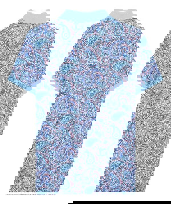 Lambretta Mens Classic Paisley Print Mod Retro Ska Casual Polo