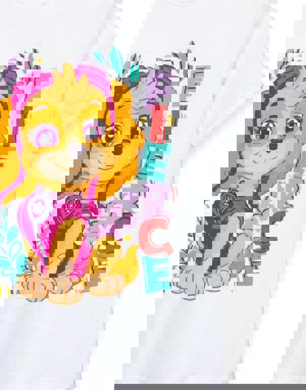 Paw Patrol Girls White Feeling Fierce Short Sleeved T-Shirt