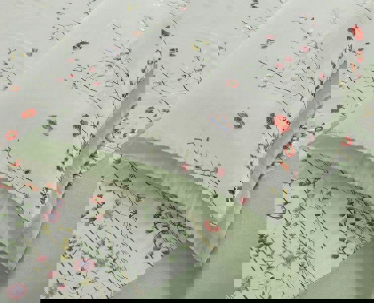 HomeSpace Direct Arabella Green Duvet Cover Set