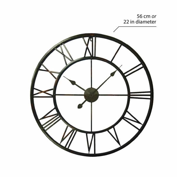 WALPLUS WC2083 - Roman No. Iron Wall Clock - 56 cm / 22 in