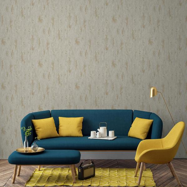 Grandeco Paul Moneypenny Taupe Concrete Plaster Urban Texture Wallpaper for Grandeco